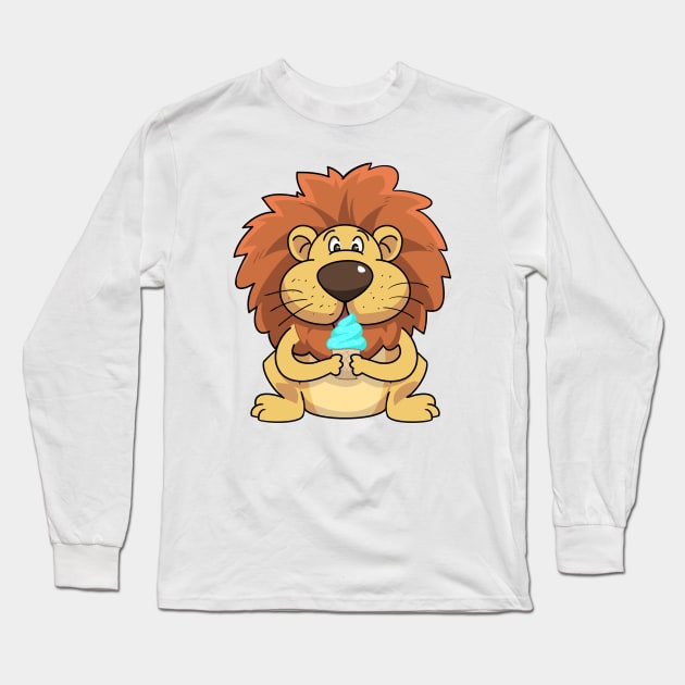 LION ICE CREAM Long Sleeve T-Shirt by Candy Store